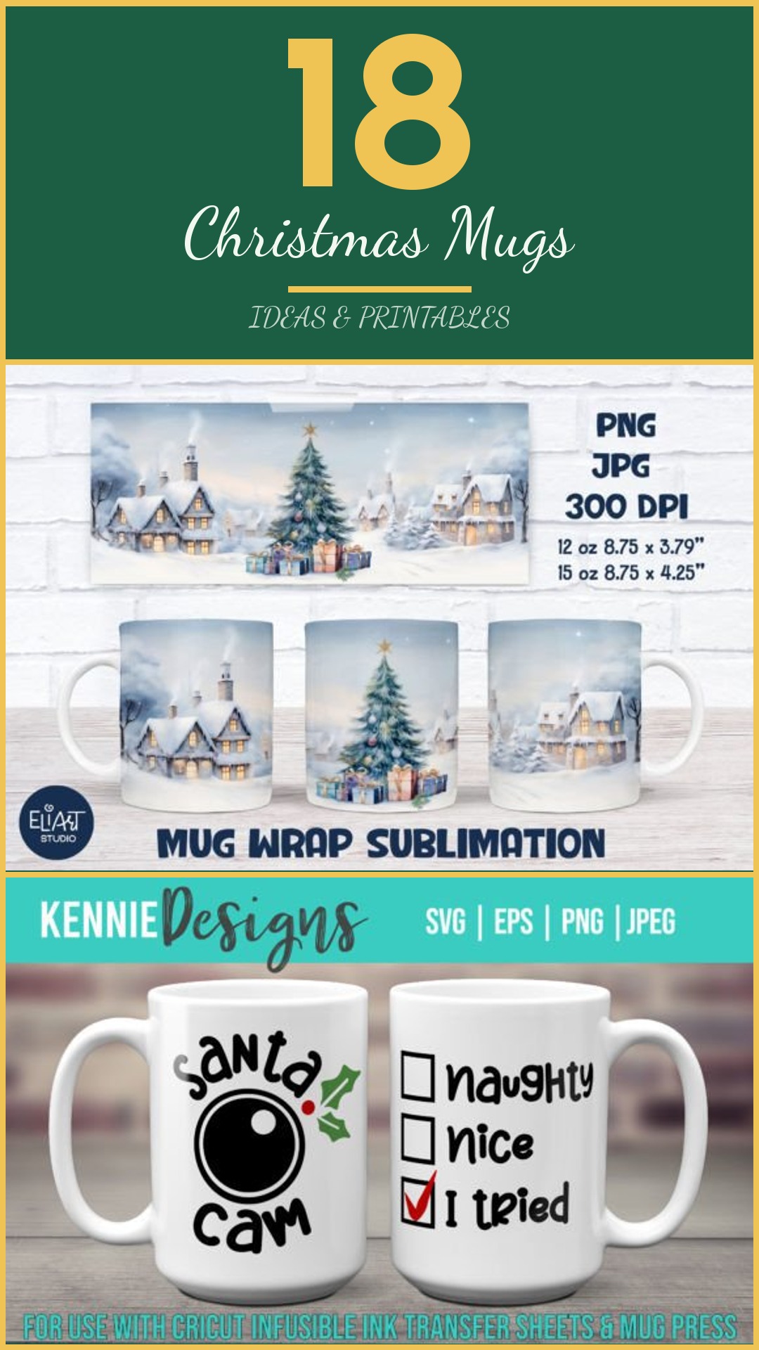 18 Christmas Mugs